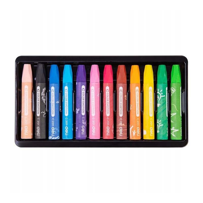 Pastele olejne COLOR EMOTION 12 kolorów EC20100 DELI