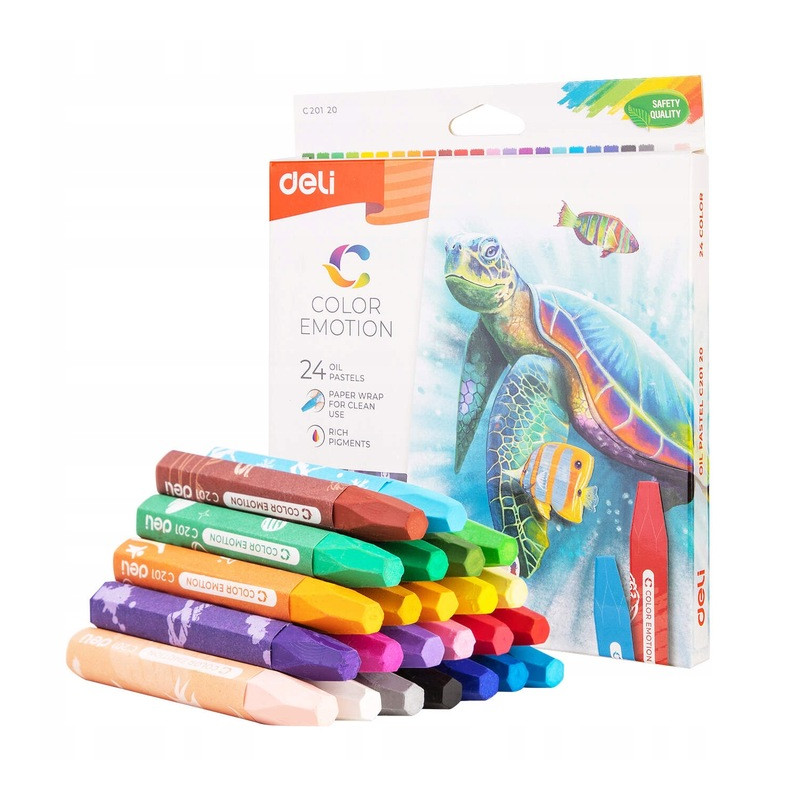 Pastele olejne COLOR EMOTION 24 kolory EC20120 DELI