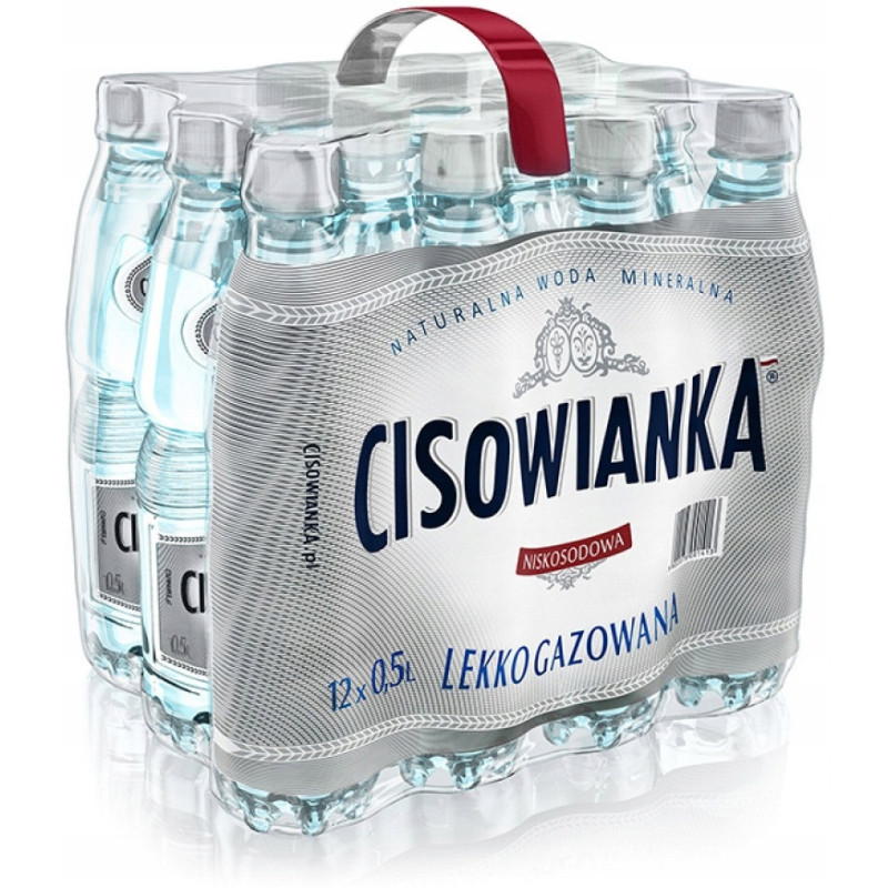 Woda mineralna CISOWIANKA 0.5L (12szt) lekko gazowana z kaucją