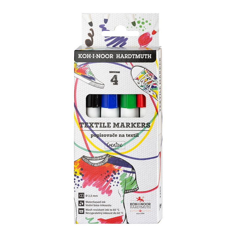 Markery do takanin 4 kolory 2,5mm 7732 KOH-I-NOOR