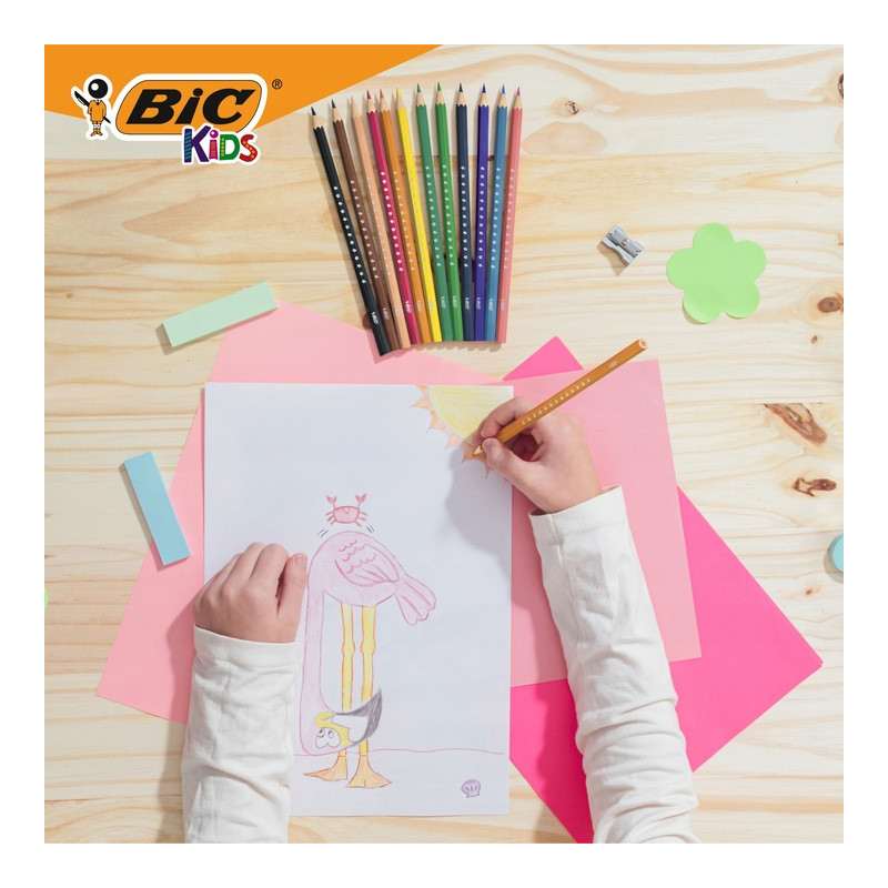 Kredki drewniane ECO SMOOTH 24 kolory 525787 BIC