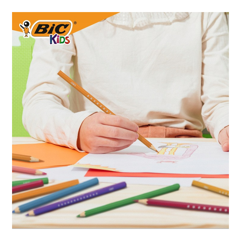 Kredki drewniane ECO SMOOTH 24 kolory 525787 BIC