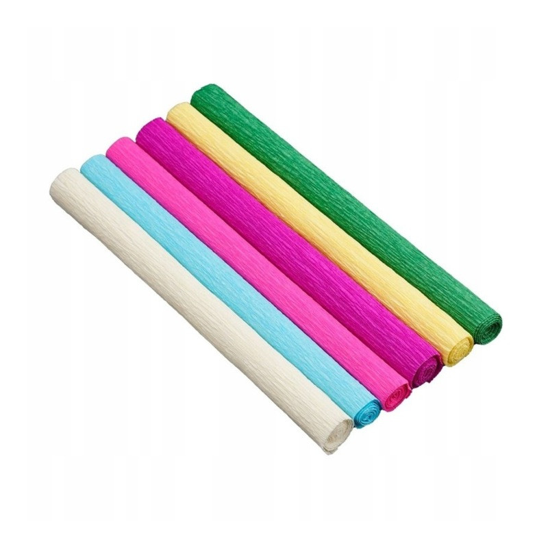 Krepina marszczona gruba 25x100cm mix 6 kolorów Vivid HA 3650 2510 - MIX V HAPPY COLOR