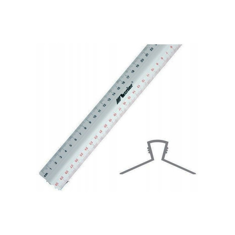 Linijka aluminiowa 30cm z uchwytem 30161 LENIAR