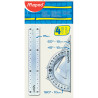 Komplet geometryczny linijka 15cm + 2ekierki +kątomierz 242815 MAPED