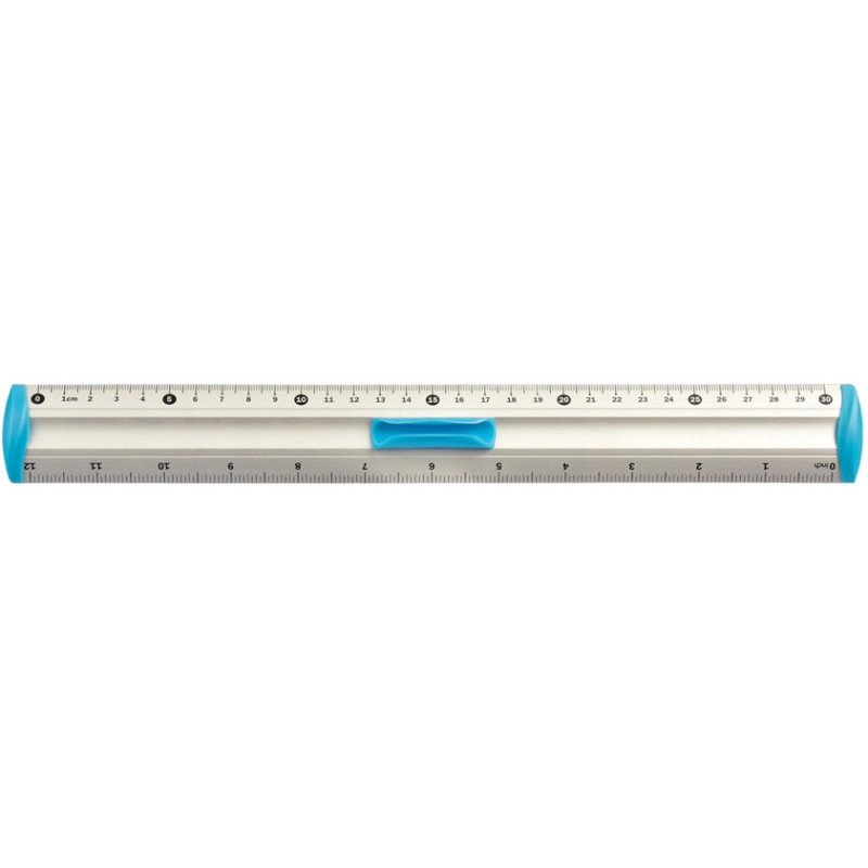 Linijka aluminiowa 30cm uchwyt niebieski BL040-NC TETIS