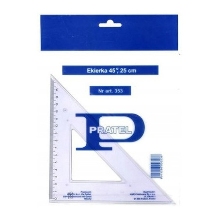 Ekierka średnia 25cm/45 stopni ME103-00 MEMOBE