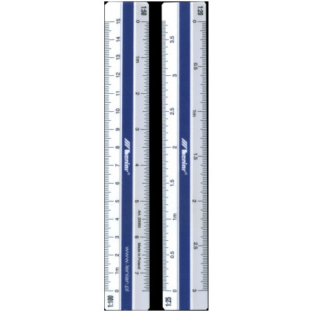 Linijka tr.skalówka nr6 20006 1:500,1000,1250,1500,2000,2500