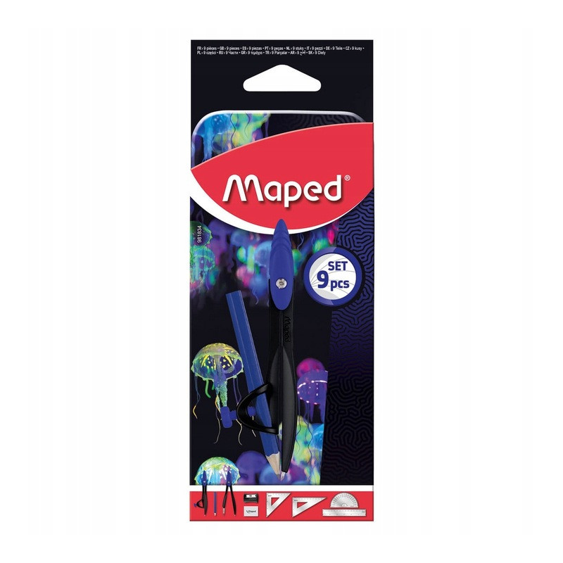 Zestaw geometryczny DEEPSEA 9 elementów 981834 MAPED