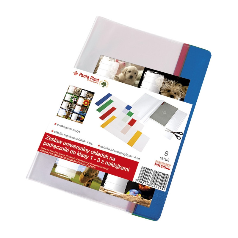 Okładki na podręczniki do klasy 1-3 z naklejkami 0402-0146-99 PANTA PLAST