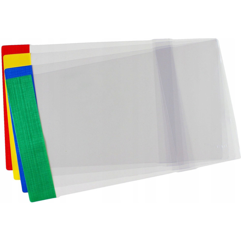 Okładki regulowane na książki i zeszyty S4 kolorowe 25 sztuk 28,2x40,8-44cm OZK-49 BIURFOL