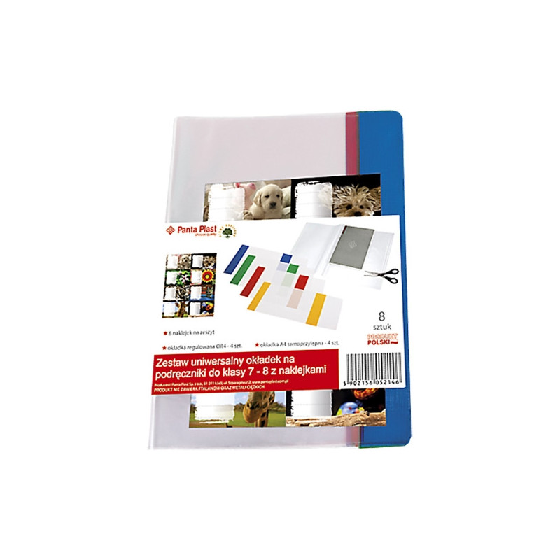 Okładki na podręczniki do klasy 7-8 z naklejkami 0402-0147-99 PANTA PLAST