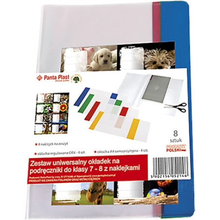 Okładki na podręczniki do klasy 7-8 z naklejkami 0402-0147-99 PANTA PLAST