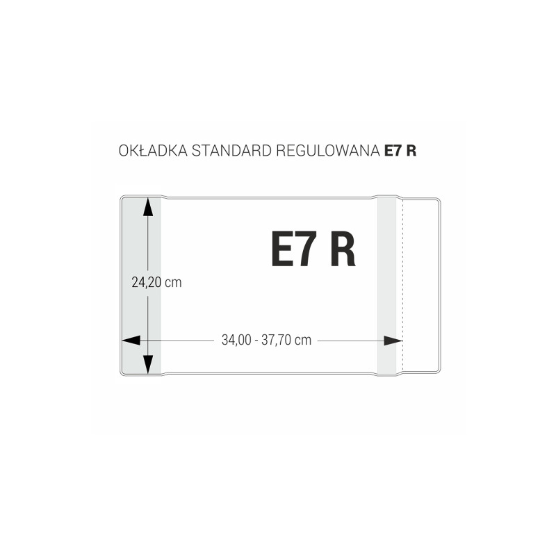 Okładki regulowane na książki i zeszyty E7 bezbarwne 5 sztuk 24,2x34-37,7cm OZB5-43 BIURFOL