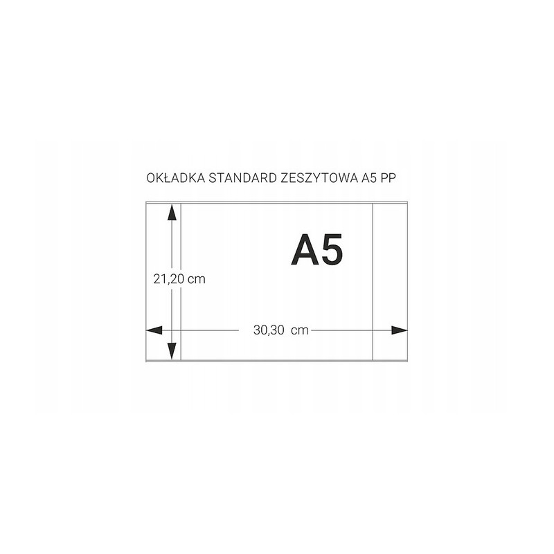 Okładka na zeszyty szkolne A5 bezbarwne 50 sztuk PP/PE 21,2x30x3cm OPP-01 BIURFOL