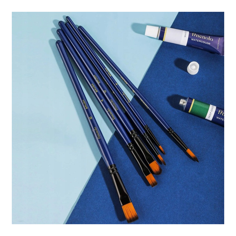 Zestaw pędzli FINENOLO 6szt miękki nylon EC277 DELI