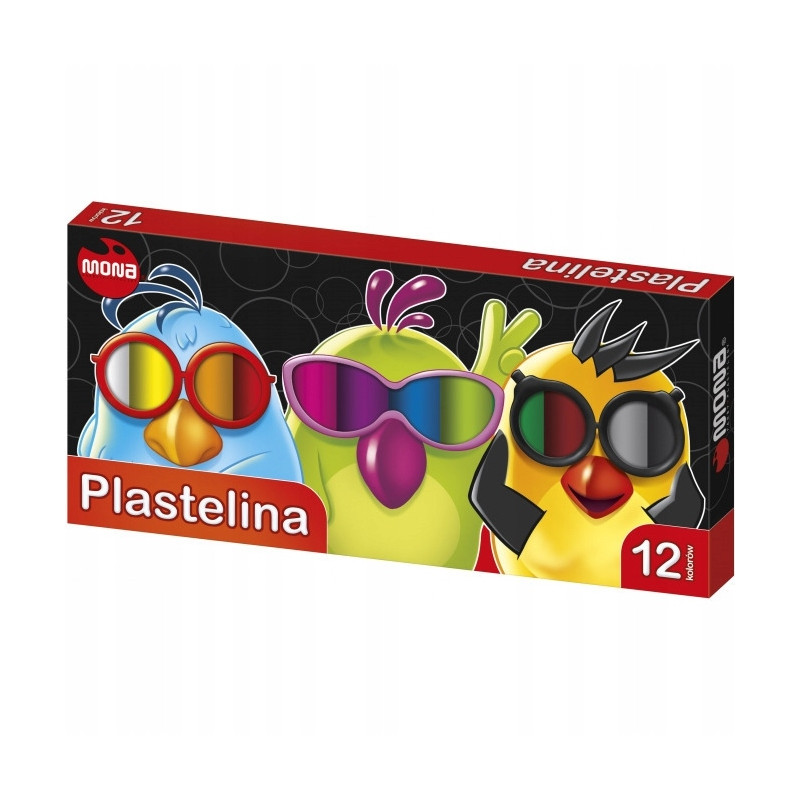 Plastelina szkolna dla dzieci Zestaw 12 kolorów MONA St.Majewski