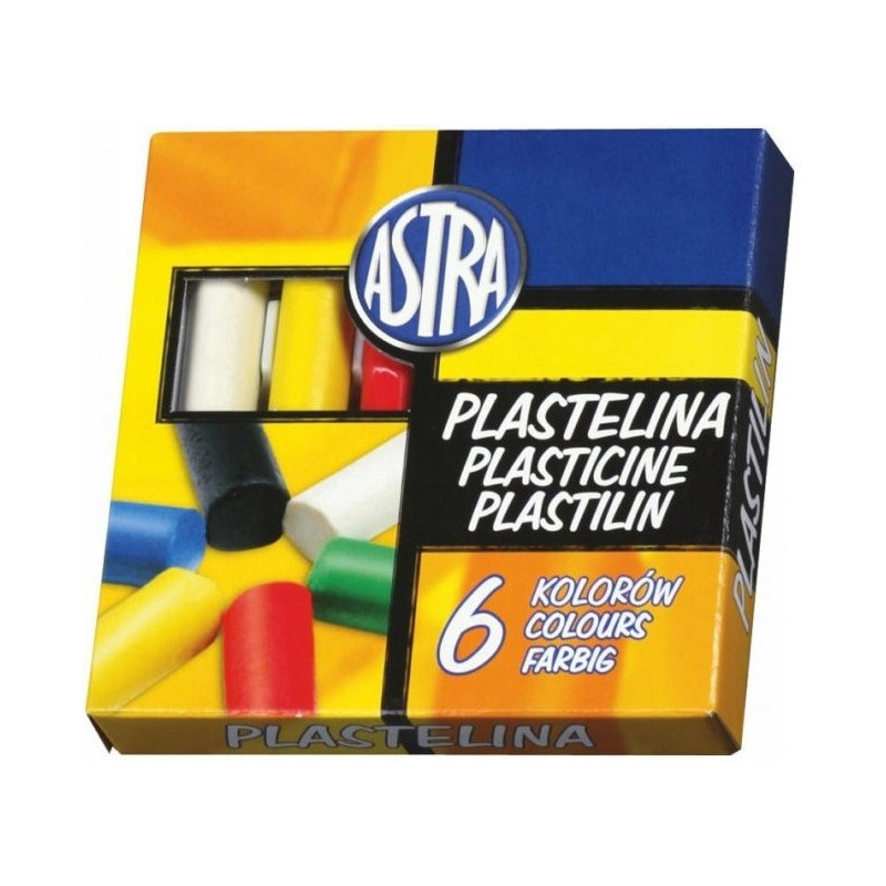 Plastelina szkolna dla dzieci zestaw 6 kolorów 83811905 ASTRA
