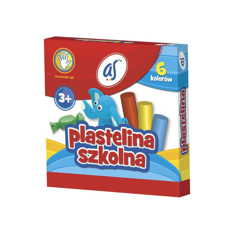 Plastelina dla dzieci szkolna AS zestaw 6 kolorów 303219001 ASTRA