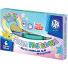 Modelina termoutwardzalna pastelowa z brokatem zestaw 6 kolorów 304118001 ASTRA