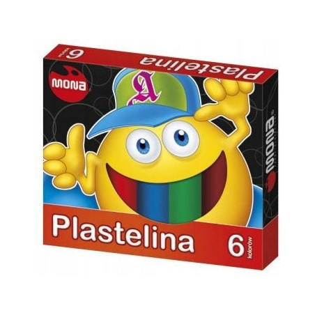 Plastelina szkolna dla dzieci Zestaw 6 kolorów MONA St.Majewski