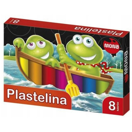 Plastelina szkolna dla dzieci Zestaw 8 kolorów MONA St.Majewski