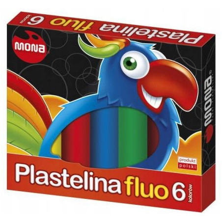 Plastelina dla dzieci Zestaw 6 kolorów neonowych MONA St.Majewski
