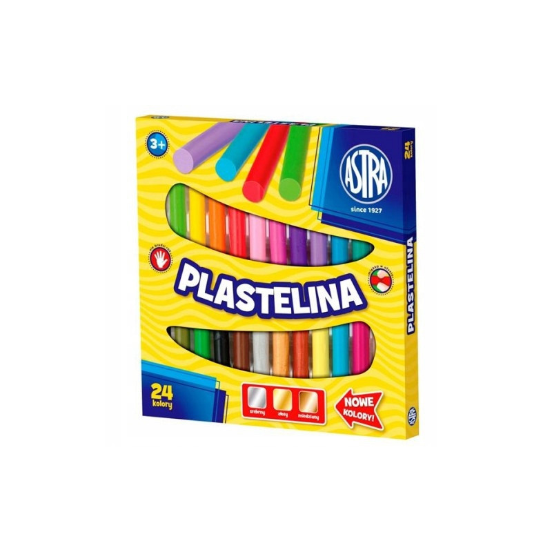 Plastelina szkolna dla dzieci zestaw 24 kolory 303110001 ASTRA