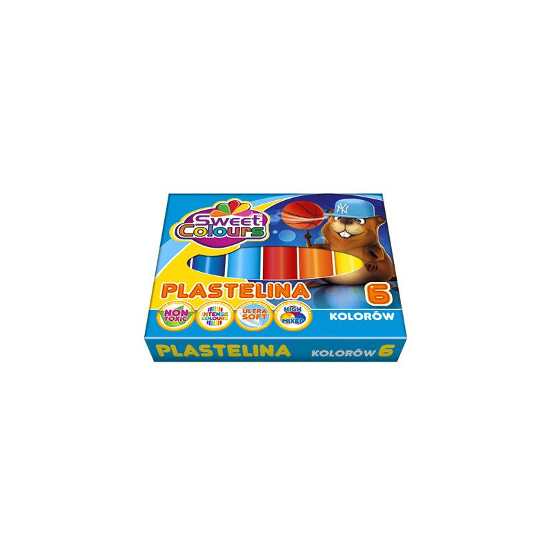 Plastelina 6 kolorów Sweet Colours KOMA-PLAST