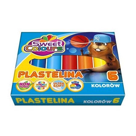 Plastelina 6 kolorów Sweet Colours KOMA-PLAST