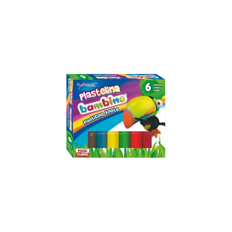 Plastelina dla dzieci Zestaw 6 kolorów BAMBINO St.Majewski