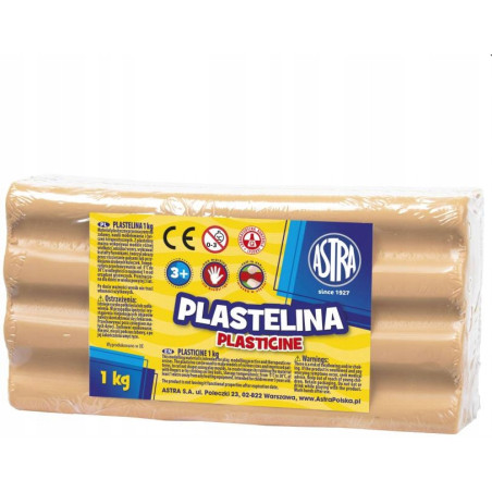 Plastelina szkolna dla dzieci 1kg cielista 303111003 ASTRA