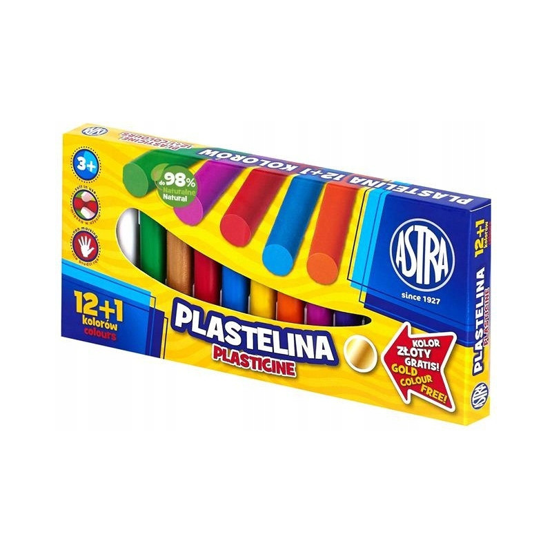 Plastelina szkolna dla dzieci zestaw 13 kolorów 303115007 ASTRA
