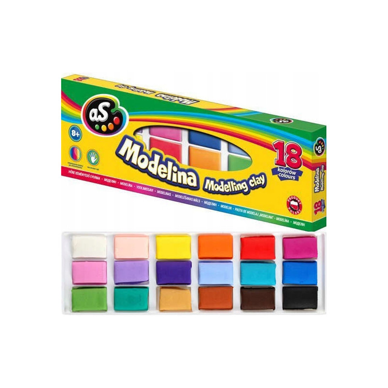 Modelina termoutwardzalna AS zestaw 18 kolorów 304219002 ASTRA