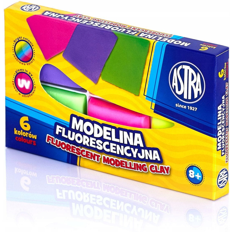 Modelina termoutwardzalna fluorescencyjna zestaw 6 kolorów 83911902 ASTRA