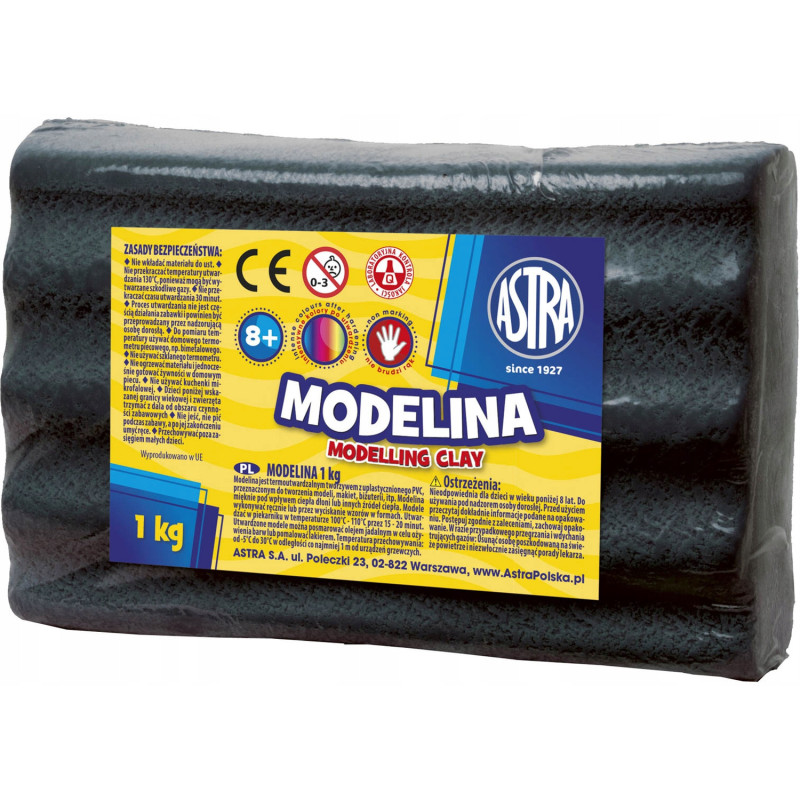 Modelina termoutwardzalna 1kg czarna 304111007 ASTRA