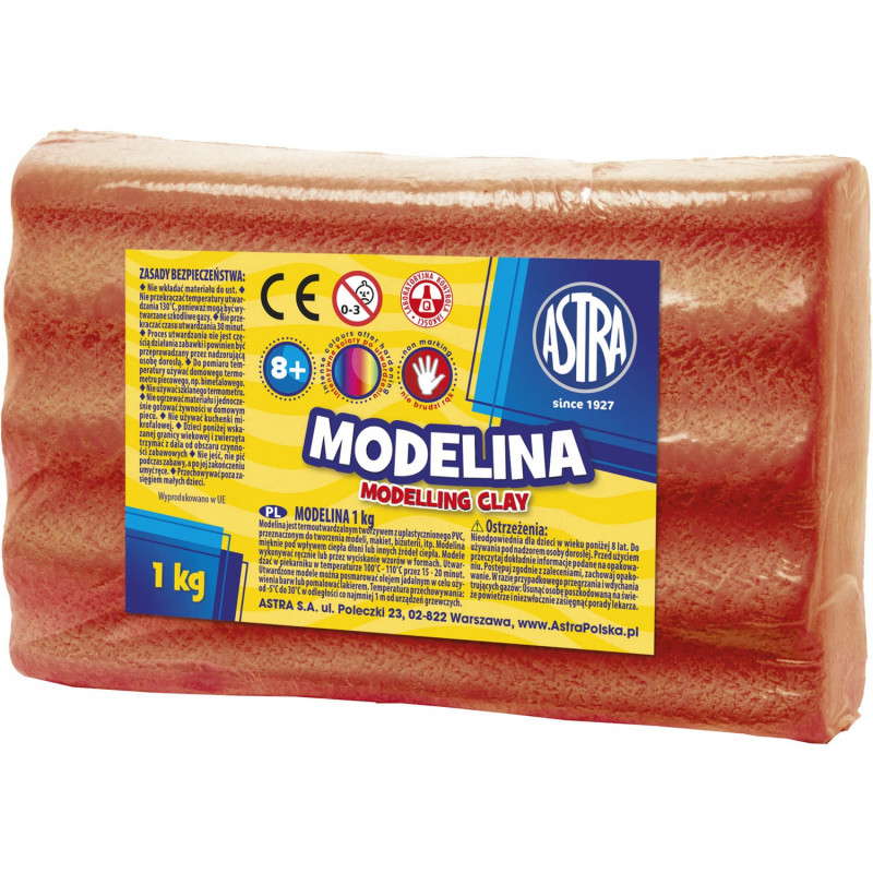 Modelina termoutwardzalna 1kg czerwona 304111009 ASTRA