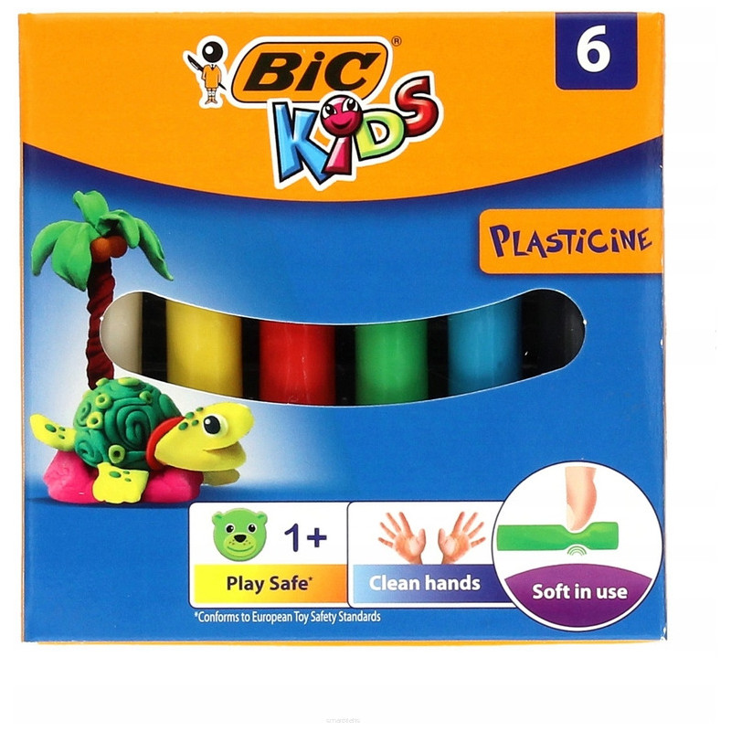 Plastelina szkolna 6 kolorów 947712 BIC