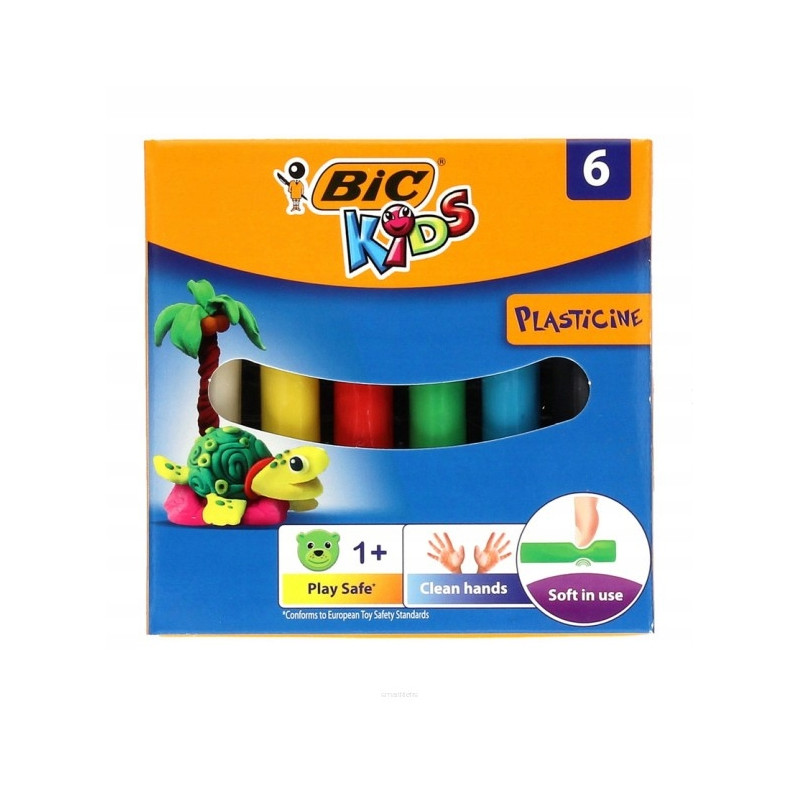 Plastelina szkolna 6 kolorów 947712 BIC