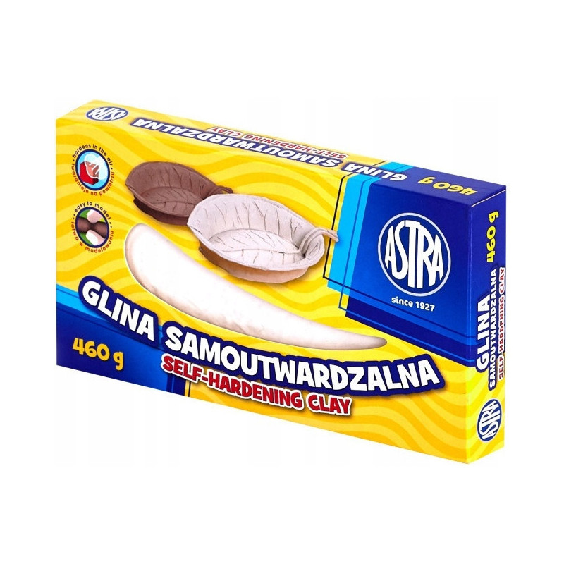 Glina rzeźbiarska samoutwardzalna masa plastyczna 460g biała 83810908 ASTRA