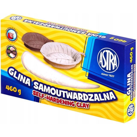 Glina rzeźbiarska samoutwardzalna masa plastyczna 460g biała 83810908 ASTRA