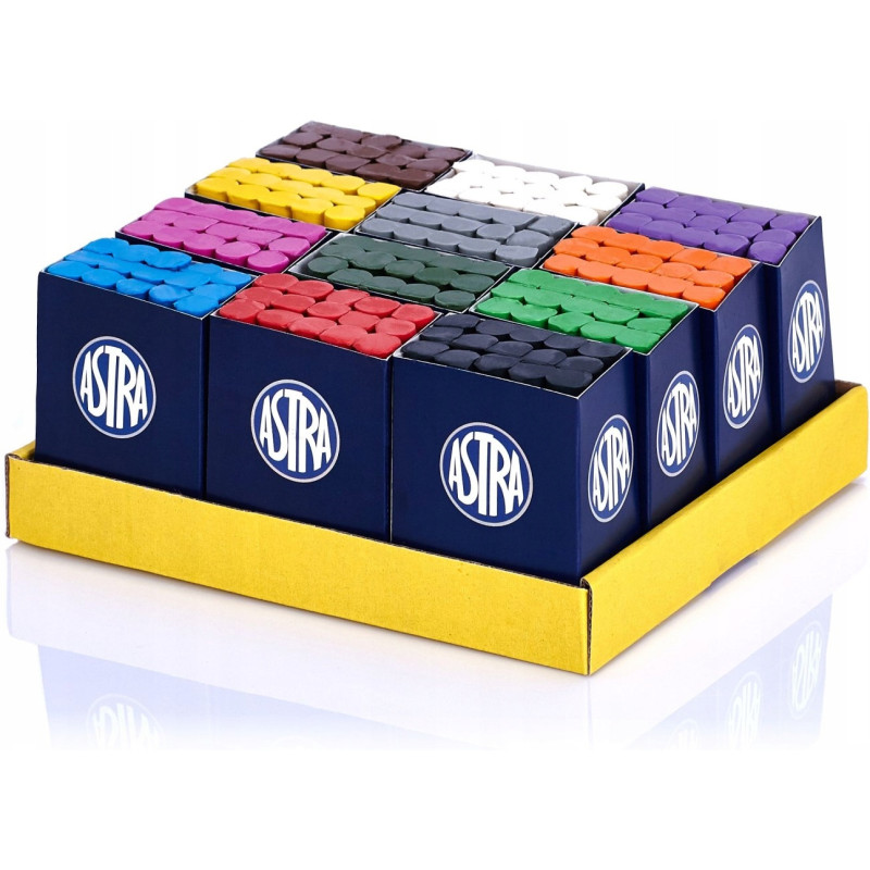 Plastelina dla dzieci duży zestaw 12 kolorów x 15szt. - 180 sztuk 303111043 ASTRA