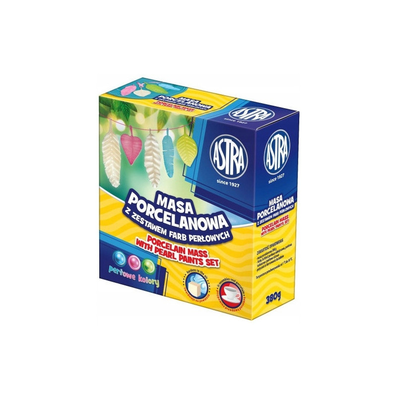 Masa porcelanowa + 3 kolory farb perłowych zestaw 336118018 ASTRA