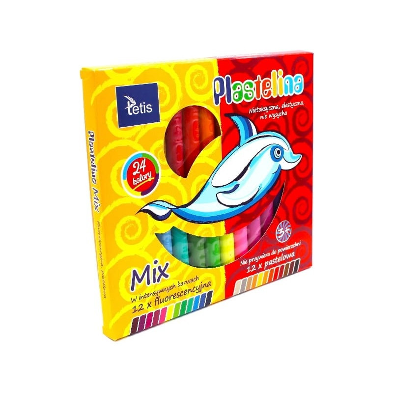 Plastelina 24 kolory 15g KP004-G TETIS