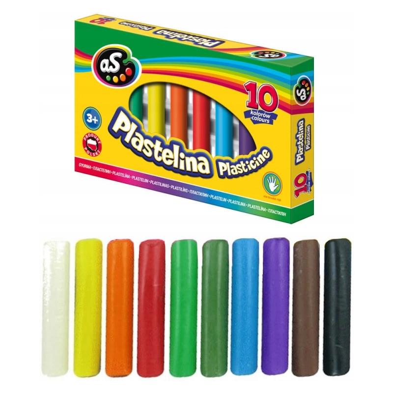 Plastelina szkolna dla dzieci zestaw 10 kolorów 303219002 ASTRA