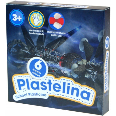 Plastelina dla dzieci szkolna 6 kolorów zestaw KOSMOS 303218004 ASTRA