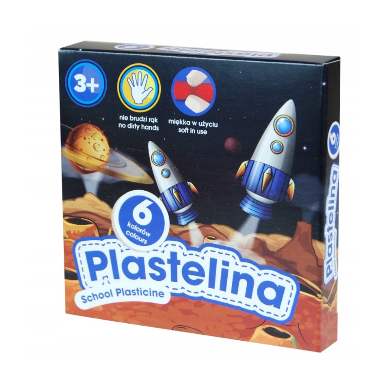 Plastelina dla dzieci szkolna 6 kolorów zestaw KOSMOS 303218004 ASTRA