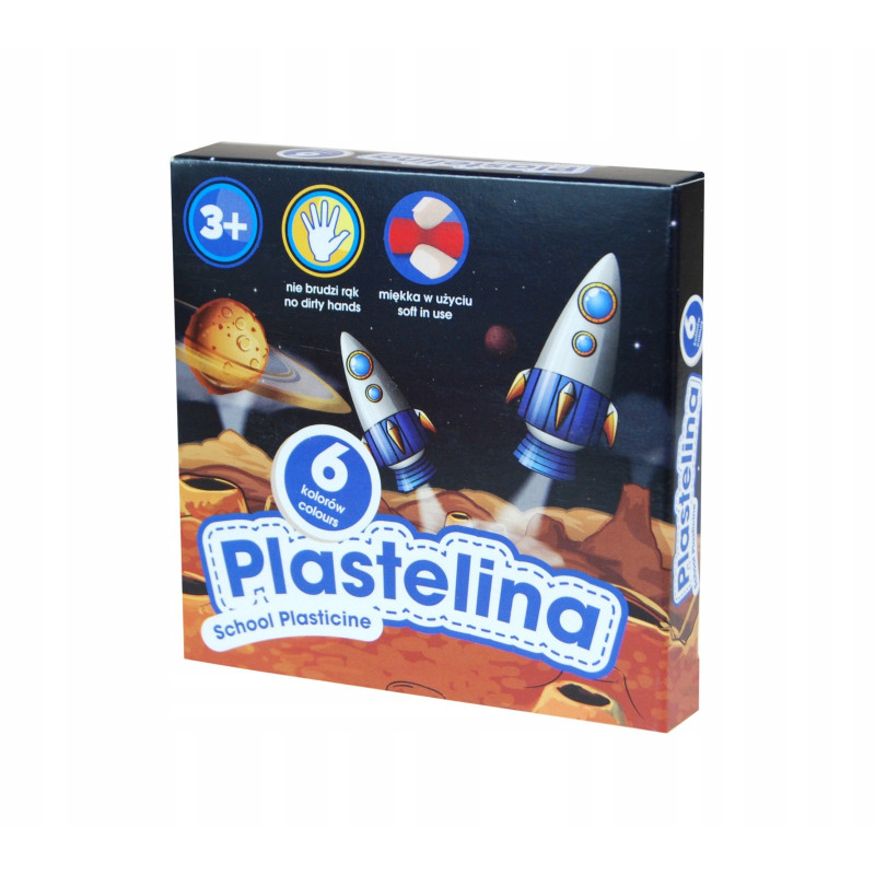 Plastelina dla dzieci szkolna 6 kolorów zestaw KOSMOS 303218004 ASTRA