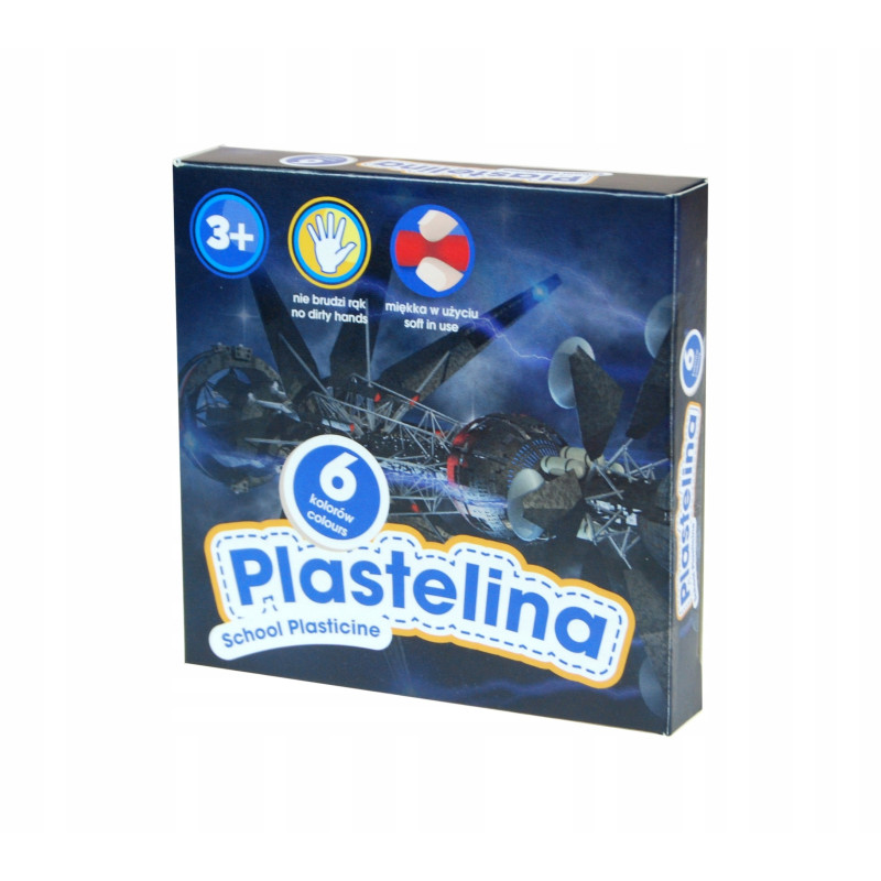 Plastelina dla dzieci szkolna 6 kolorów zestaw KOSMOS 303218004 ASTRA