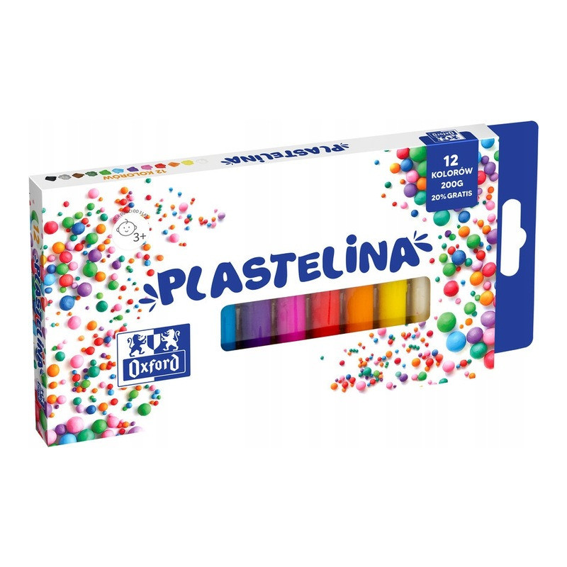 Plastelina 12 kolorów 400167086 OXFORD